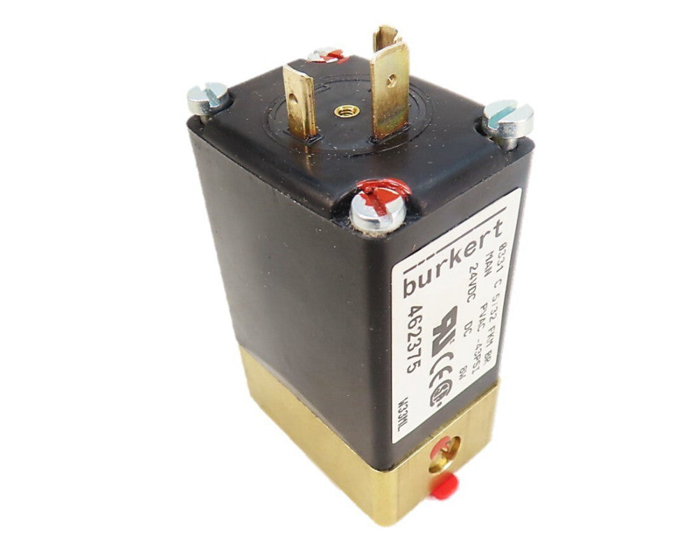 Burkert 0331 C 5/32 FKM  BR BR MAN PVAC -43PSI Solenoid 462375 24VDC W33ML NNB