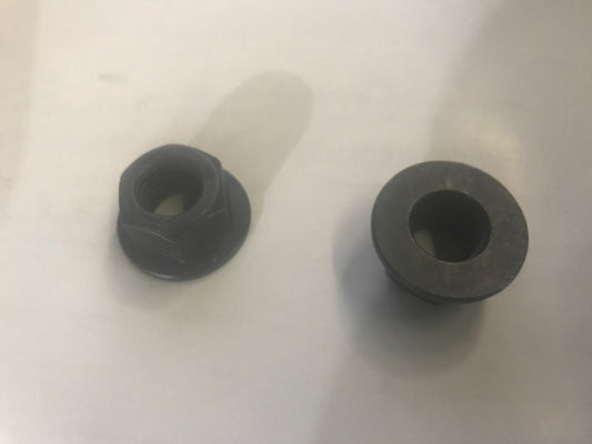 (100) HEX FLANGE NUTS , BLACK SPL, 1/2"-13 , SPIRALOCK