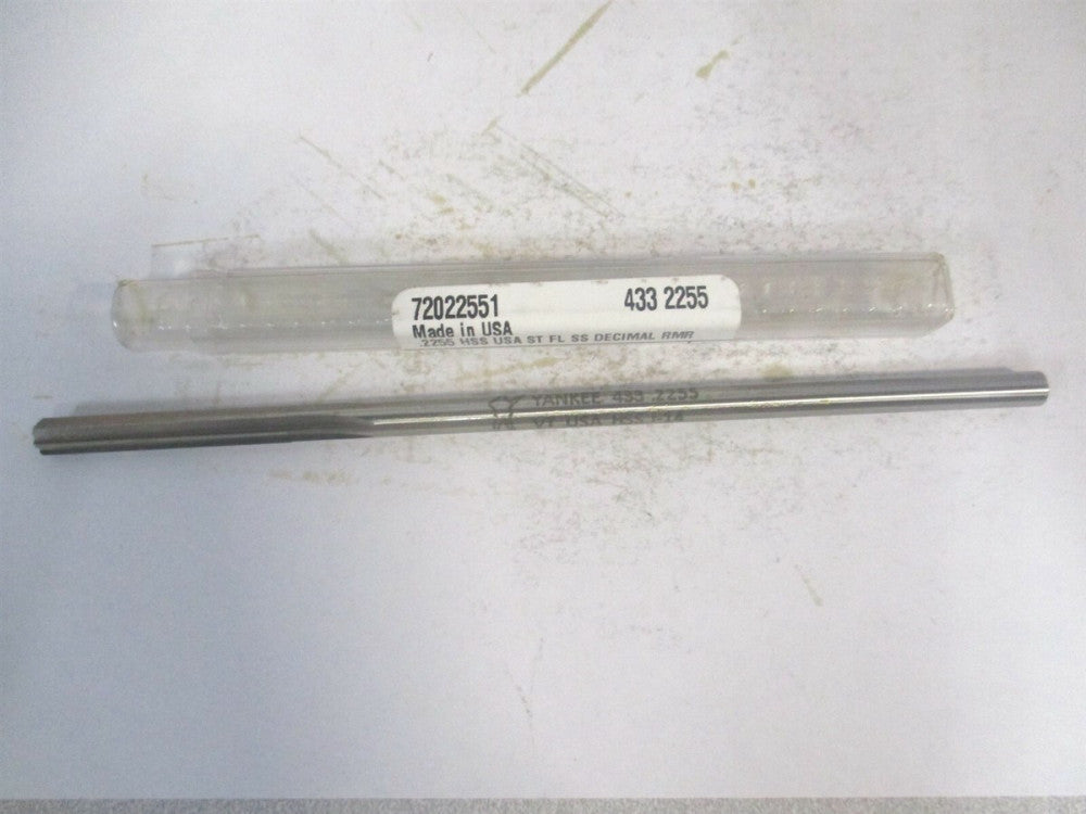 (433-0.2255) 0.2255" x 1-1/2" x 6" OAL 6-Flute Bright HSS RH Chucking Reamer 