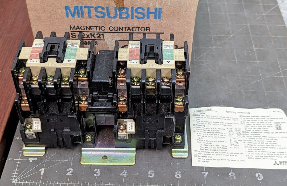 MITSUBISHI MSO-2xK21 / S-2Xk21 110-120VAC Reversing Contactor NEW [B3B4]
