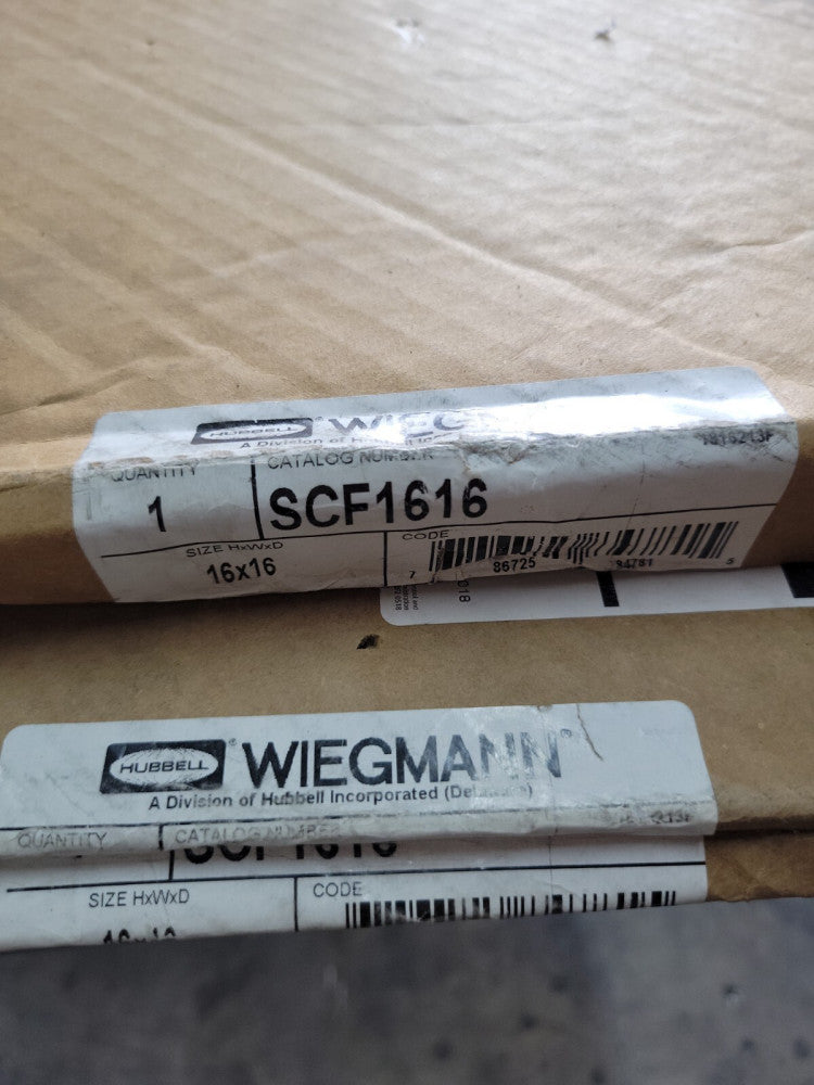WIEGMANN SCF1616  Flush Cover (Screw-Cover Series) Carbon Steel - Gray  1- NOS