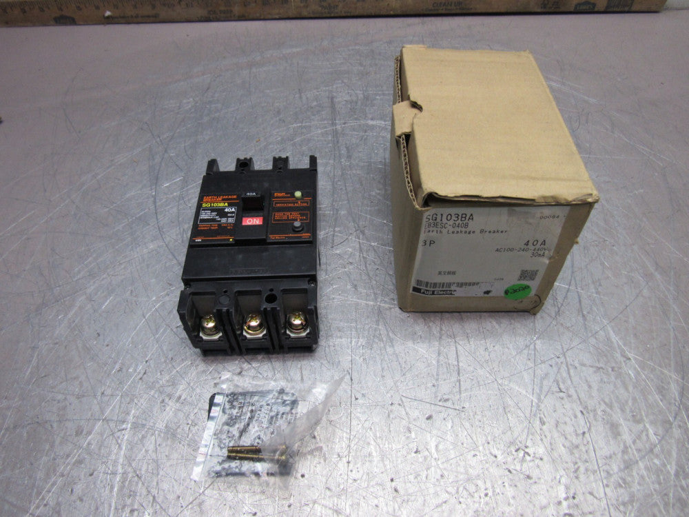 FUJI ELECTRIC SG103BA EB3ESC-040B 40AMP 100-240V-50KA 440V-25KA 30MA NEW IN BOX