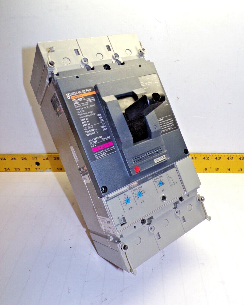 MERLIN GERIN 400 AMP CIRCUIT BREAKER 600 VAC 3 POLE  NSJ400 H