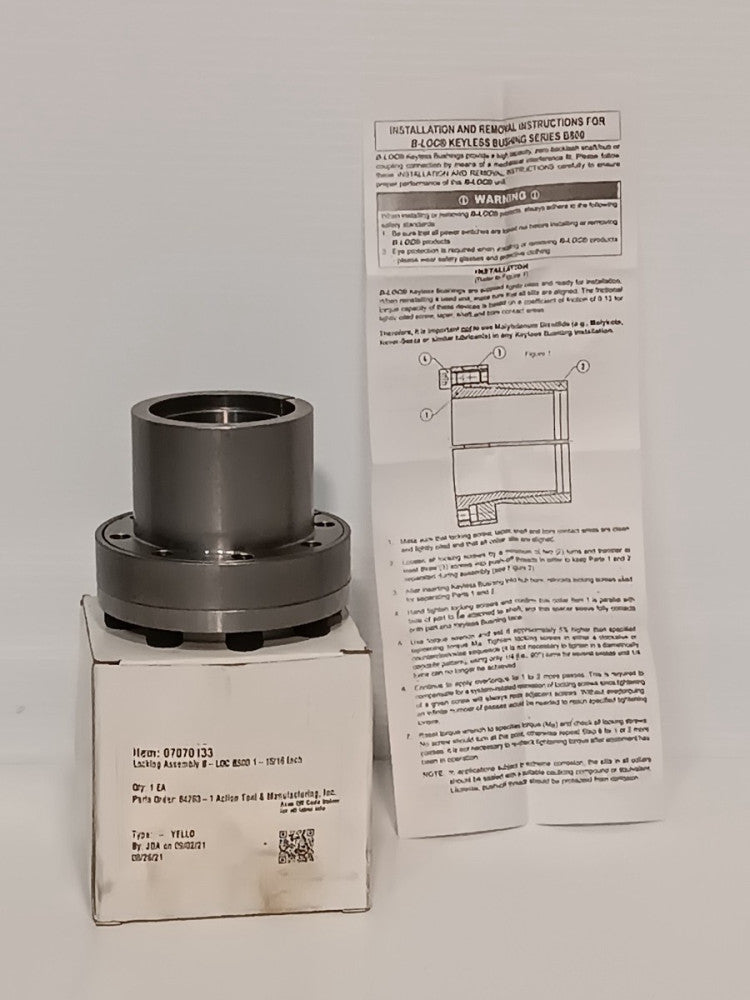 Fenner Drives B-Loc B800 Series Keyless Locking Bushing Assembly 1-15/16"