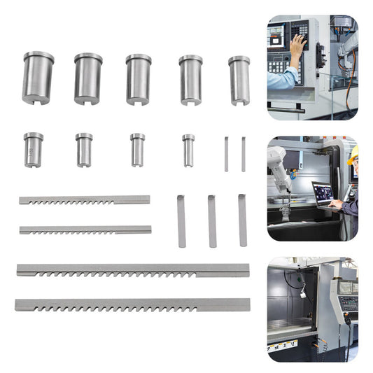 18pcs Keyway Broach Sets 3/16" B 1/8" B 3/8" C 1/4" C for Lathe Cutting Tool