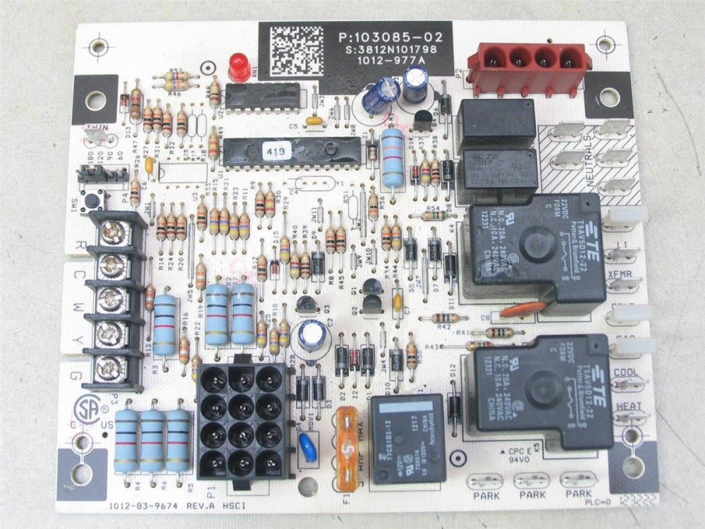 Honeywell LENNOX 103085-02 Furnace Control Circuit Board 1012-977A