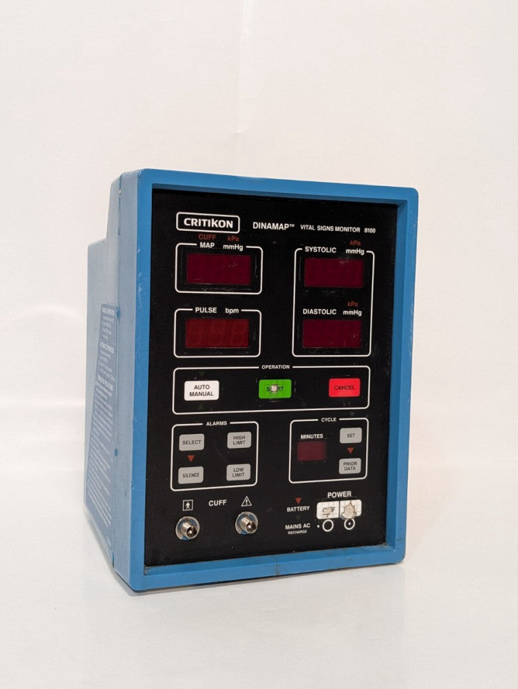 Critikon 8100 Dinamap Vital Signs Monitor, 120V 60HZ 0.5A