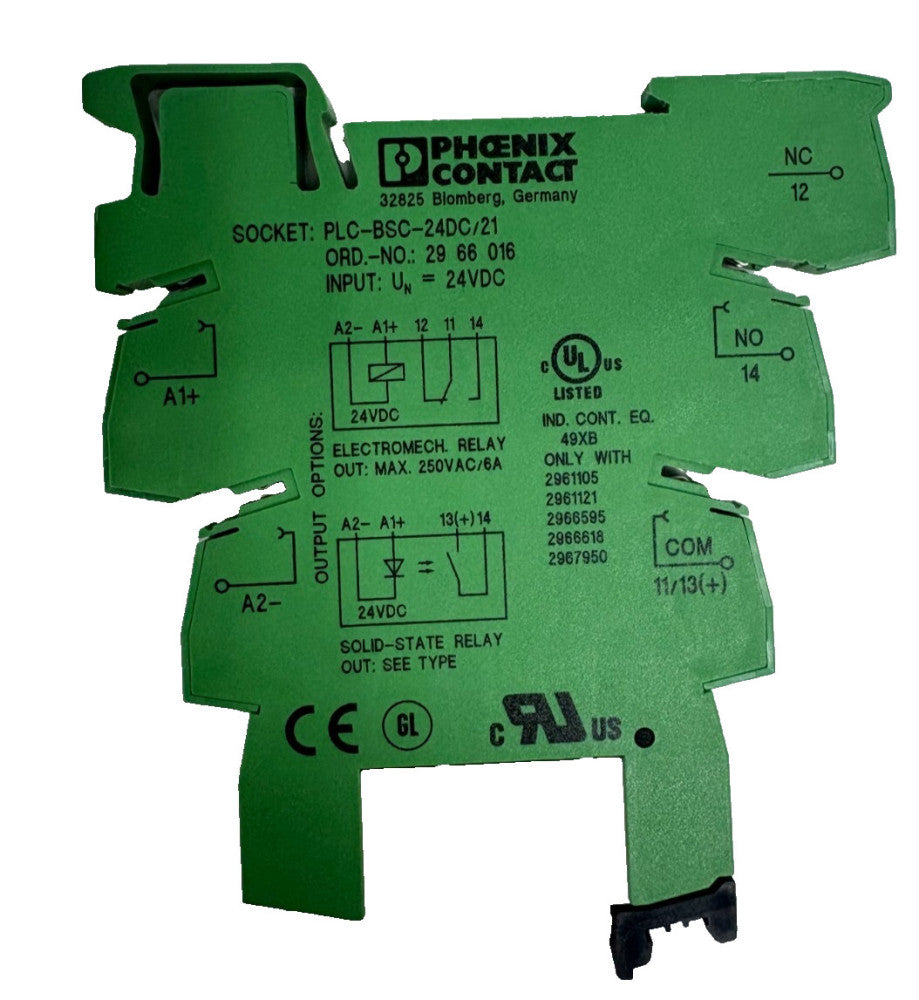 PHOENIX CONTACT LOT OF 4 RELAY MODULE PLC-BSC-24DC/21, 24V, PLC INTERFACE