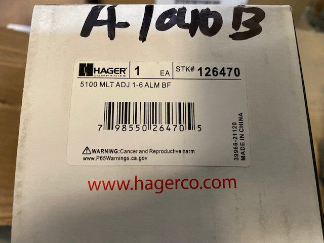 5100 MLT 1-6 ALM Size 1-6 Grade 1 Non-Hold Open Door Closer - Aluminum