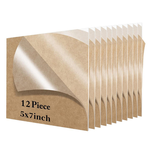 12 Pieces 5 x 7 Inch Clear Acrylic Sheets Blank Acrylic Signs 1/8”Thick 3mm T...