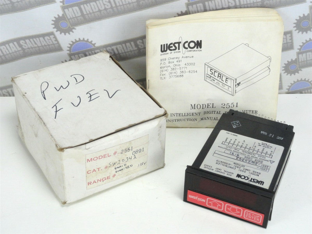 WESTCON Intelligent Digital PANEL METER, Model: 2551, 2551-SW20342 (NEW in BOX)