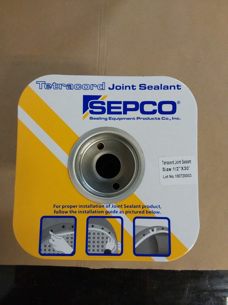 SEPCO, 180720003 ,TETRACORD JOINT SEALANT 1/4 IN X 30 FT NEW