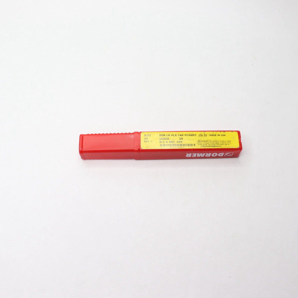 Dormer Straight Car Reamer Steel 1"x 4-1/2" Flute Length x 6-7/8" OAL