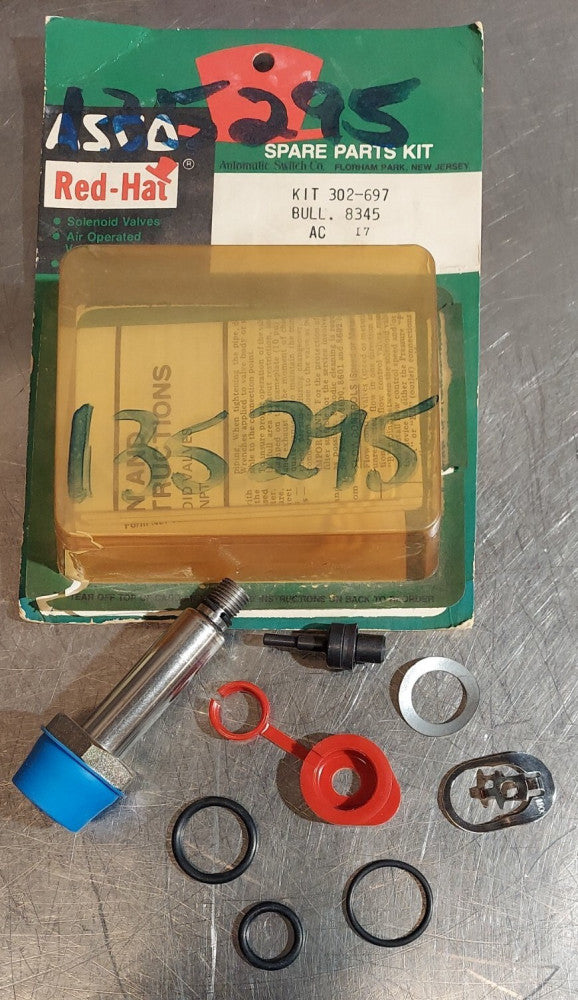 Asco Red Hat Repair/Rebuild Kit 302697 / 302-697  (Missing 2 O-Rings)