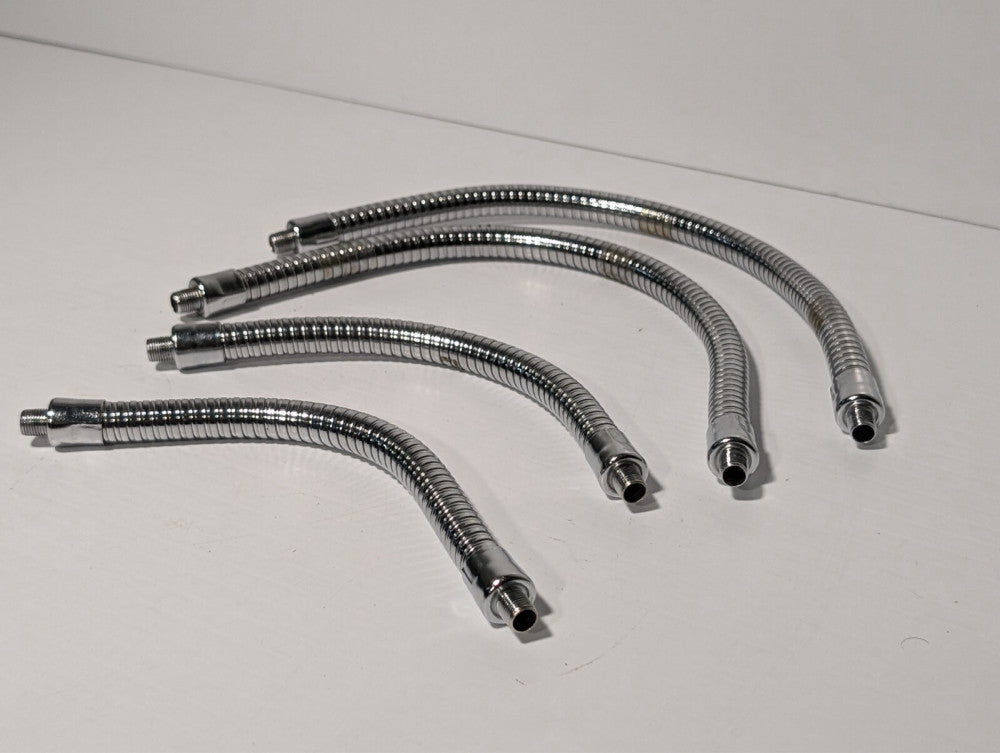 Lot of 4 universal positioning tubes, metal flexible conduit, 2 are 15" long