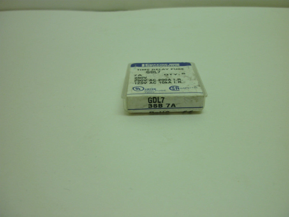 FERRAZ SHAWMUT GDL7 TIME DELAY FUSE 7 AMP 250 VOLT 1-(PKG OF 5) NEW IN BOX