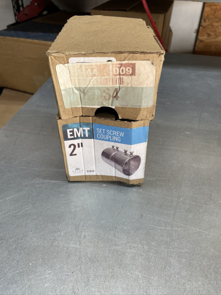 New Old Stock! Halex 62820 EMT Steel Set- Screw Coupling 2" 