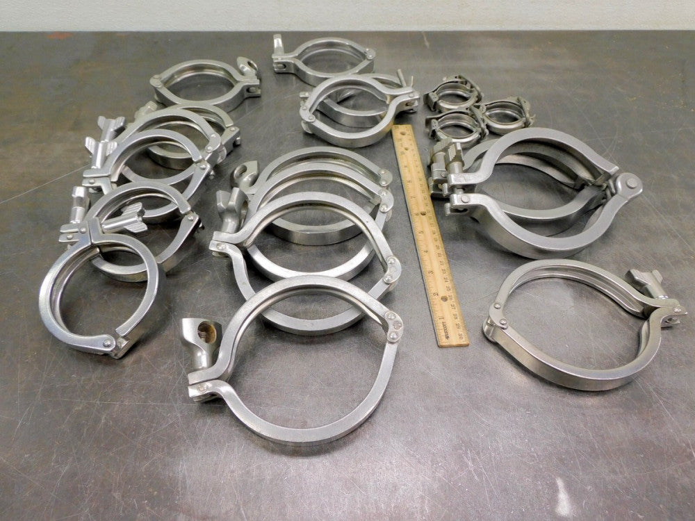 Tri Clover Clamp Stainless Steel  Hinged Toggle Clamp Huge Lot of (19)