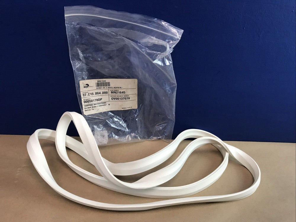30" Diameter V-White Neoprene Gasket
