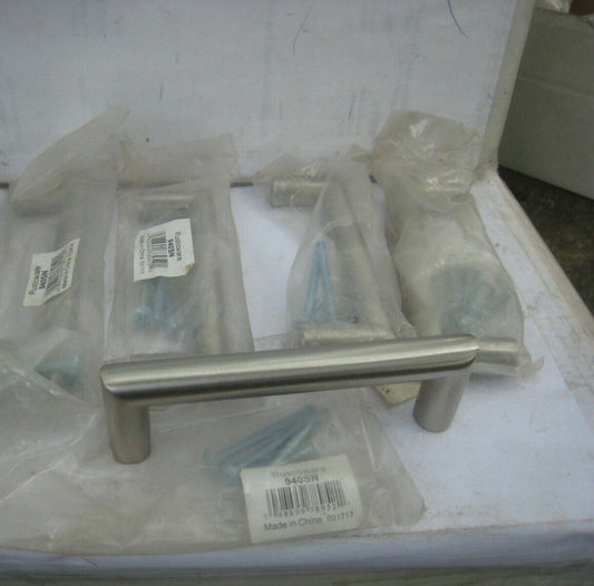 5 yes 5  RUSTICWARE 940SN Modern Round Cabinet Pull Satin Nick 4"CTC solid