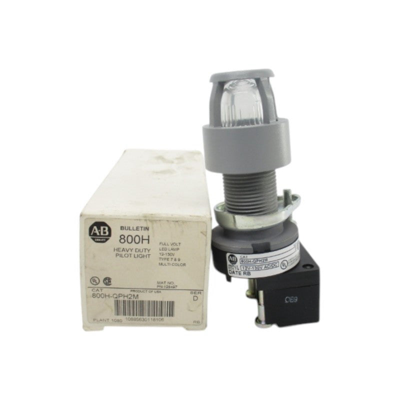 ALLEN BRADLEY 800H-QPH2M SER. M 12-130VAC/DC (WH) NSMP