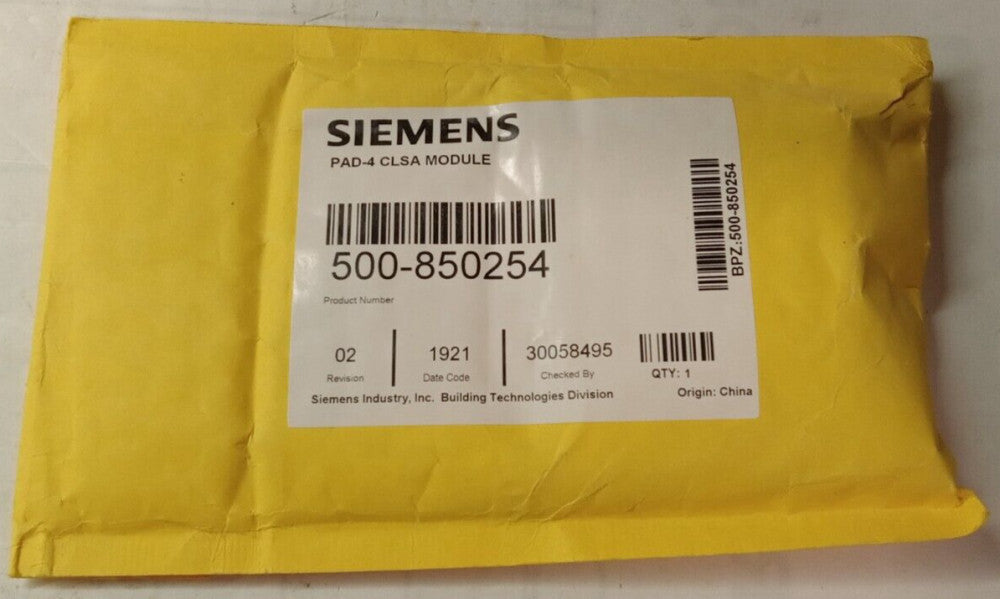 NEW SIEMENS 500-850254 PAD-4 CLSA MODULE NAC EXTENDER BOARD