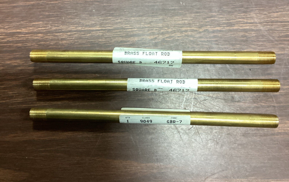 SQUARE D 9049 GBR-7 BRASS FLOAT ROD 7” Lot Of 3 E79