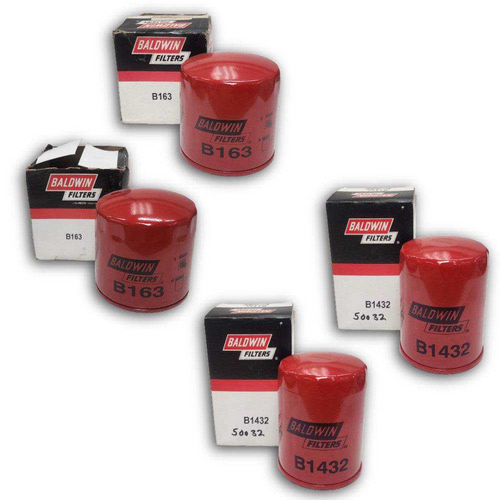 BALDWIN LUBE FILTERS (LOT OF 4) (2) B1432 (2) B163