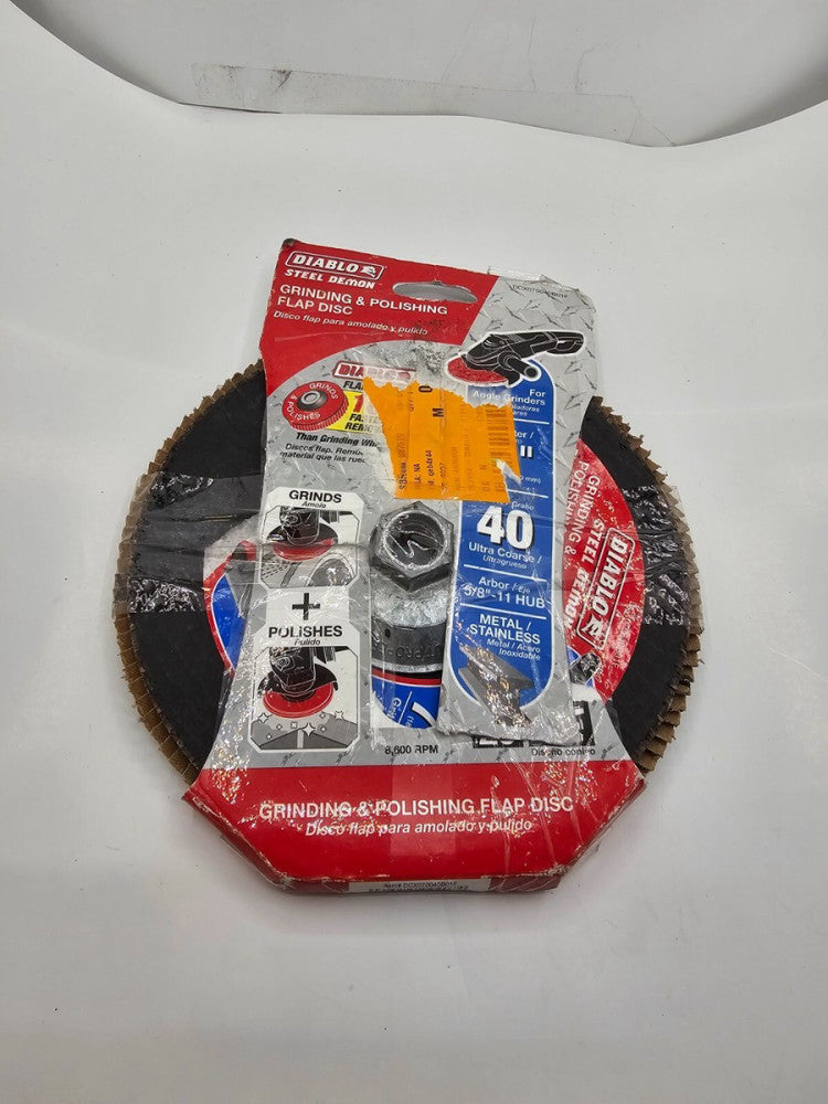 Diablo DCX070040B01F 7" 40 Grit Grinding & Polishing Flap Disc