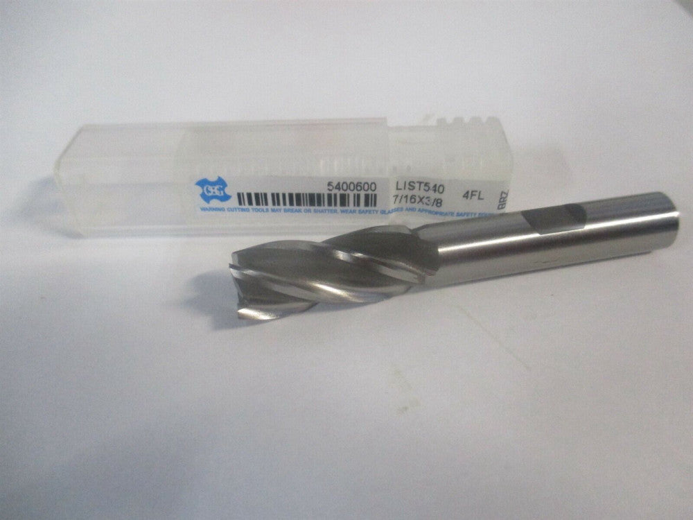 OSG (5400600) 7/16″ x 1″ x 3/8″ x 2-11/16″ OAL 4 Flute Cobalt Square End Mill 