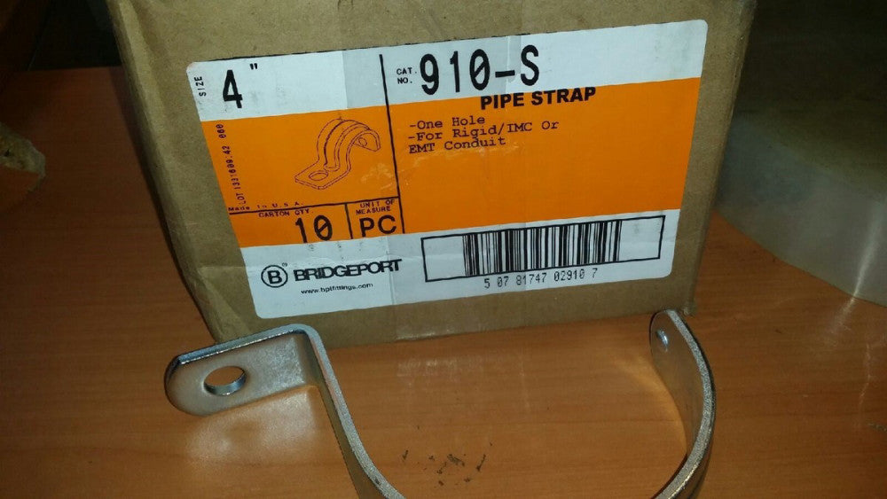 Bridgeport 910-S 4 in. Steel One Hole Rigid Conduit and IMC Steel Straps