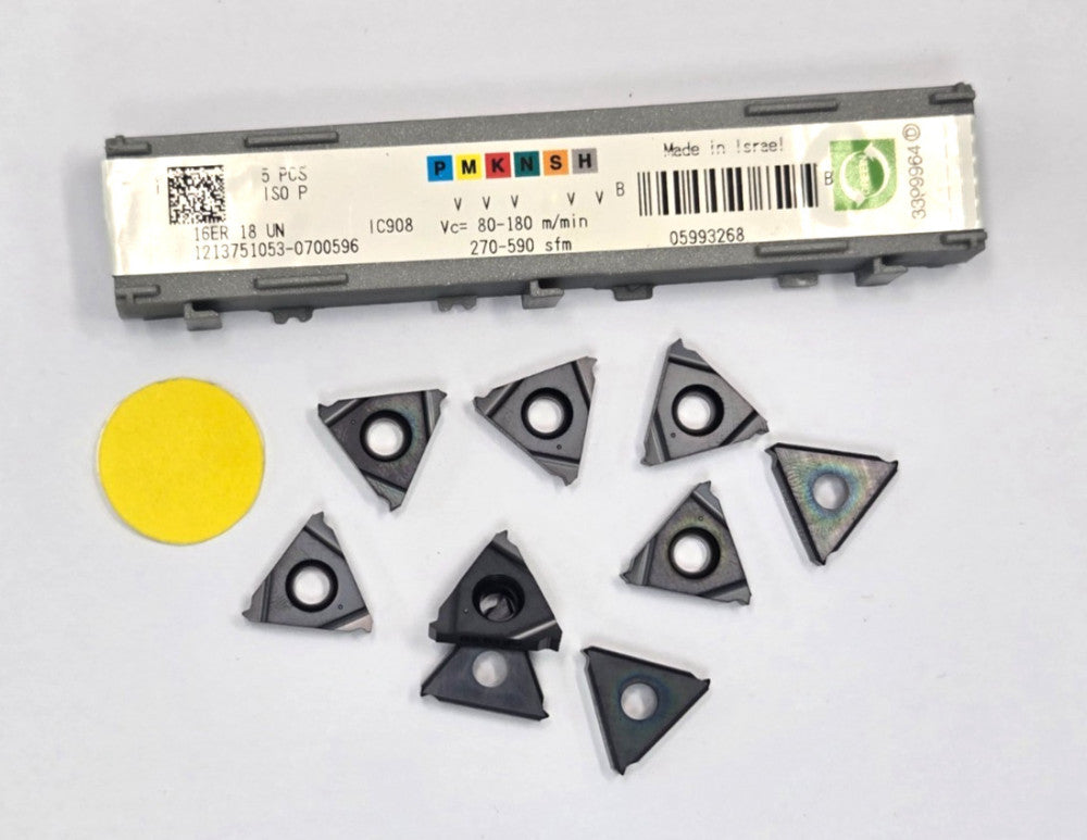 ISCAR*16ER 18 UN IC908*LAYDOWN THREADING INSERT*****LOT OF 9