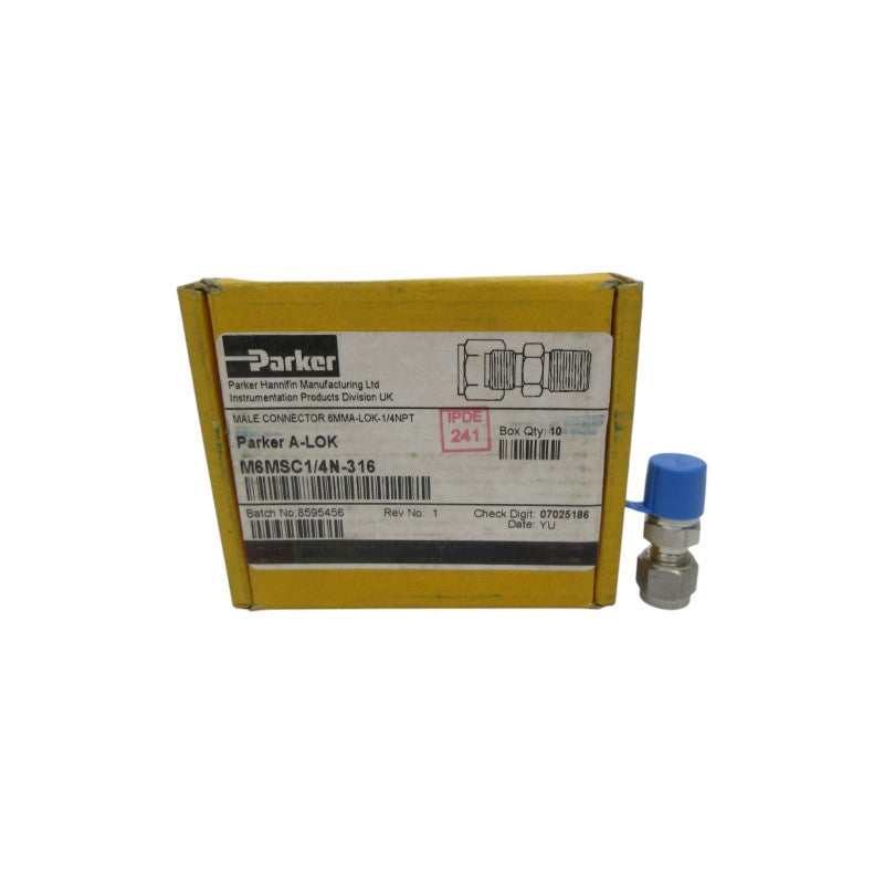 PARKER M6MSC1/4N-316 1/4" (PKG OF 10) NSMP
