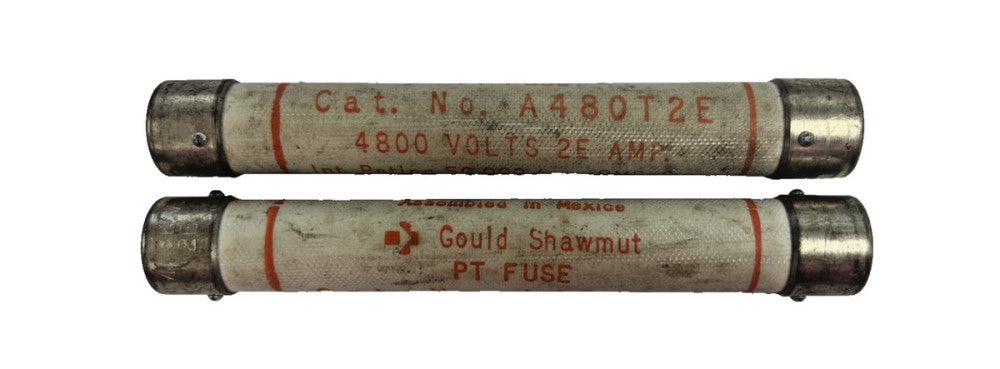 MERSEN SHAWMUT A480T2E PT FUSE 2 AMP, 4800 VAC, 50K SYMMETRICAL AIC RATING (2)