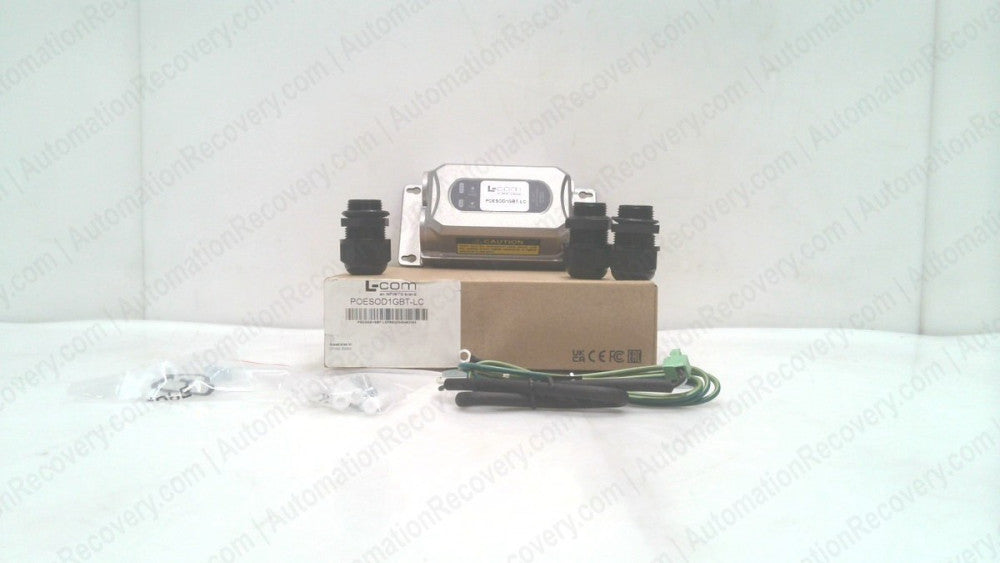 L-COM POESOD1GBT-LC, POWER OVER ETHERNET SPLITTER, NEW #342532