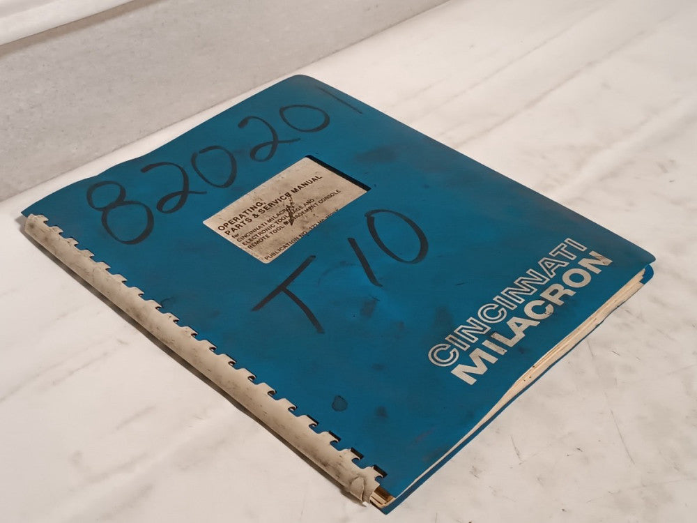 Cincinnati Milacron Electric Tool Gage & Remote Management Console Owners Manual