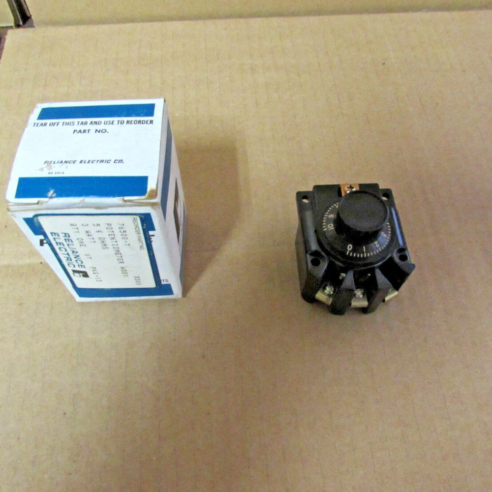 RELIANCE ELECTRIC, 76500-T, 5K OHMS,3W POTENTIOMETER, NIB! MAKE OFFER!