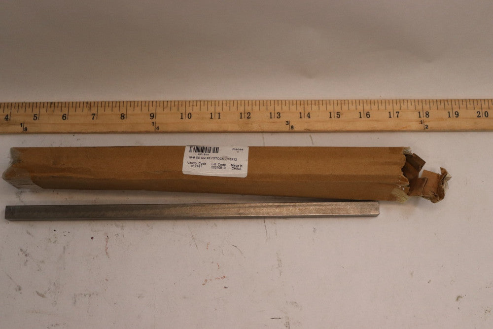 Stainless Steel Key Stock 12" x 219/500" Wd x 219/500" Ht KP1914