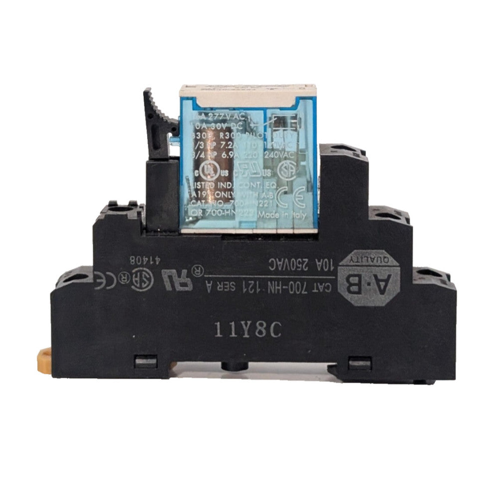 Allen Bradley 700-HK 36Z24 Ser B 24VDC Relay with 700-HN121 Ser A (11Y8C) Socket