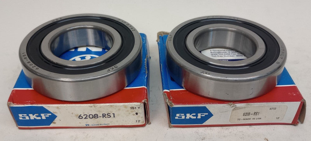 SKF 6208-RS1 Ball Bearing Deep Groove 40 X 80 X 18mm Single Sealed (Pack of 2)