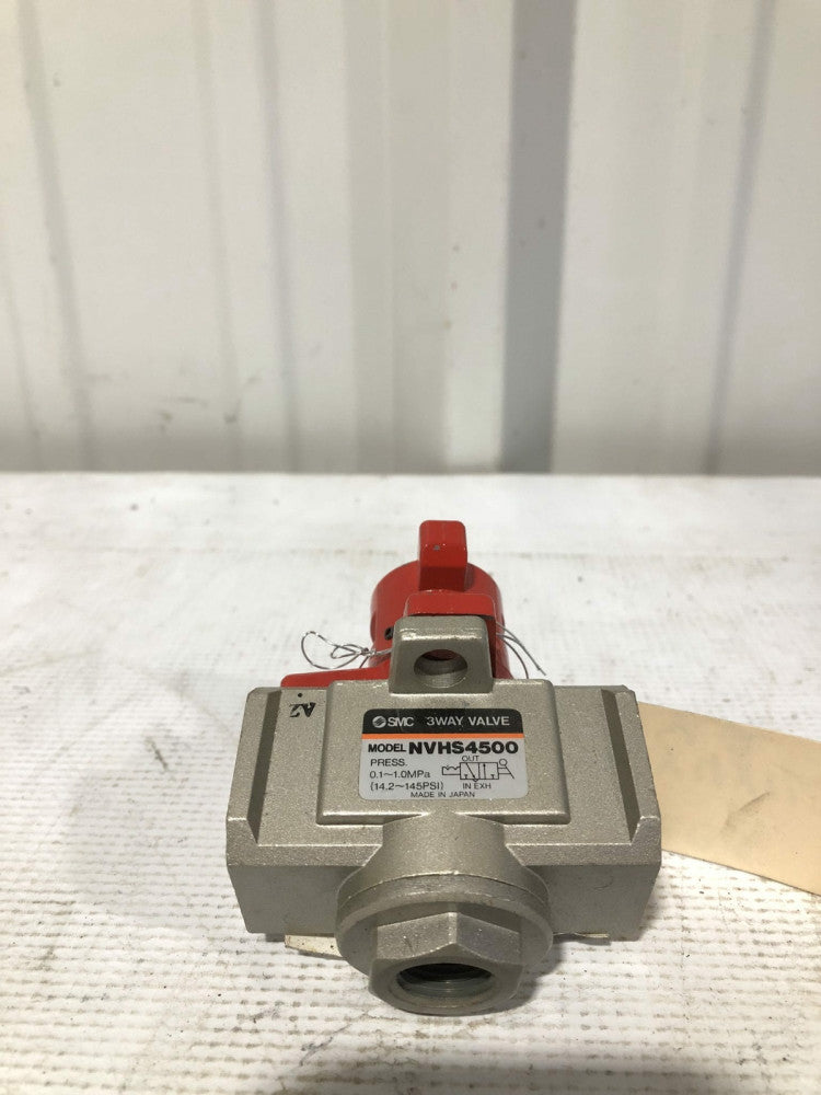 SMC NVHS4500 1/2" 3-Way Lockout Valve 145PSI