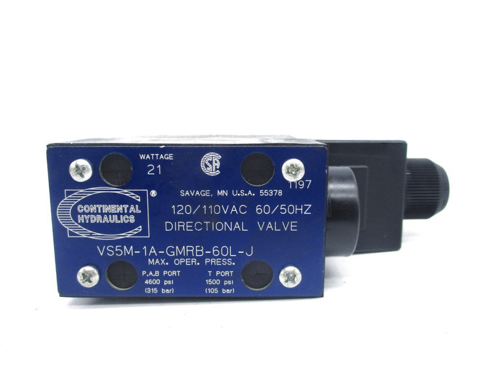 CONTINENTAL HYDRAULICS VS5M-1A-GMRB-60L-J 110/120VAC  NSNP