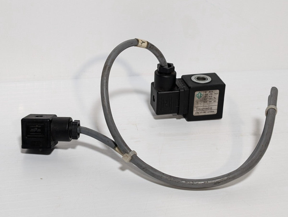 ODE BDU08024DW Solenoid Valve Coil, 8W, V 24 @ 50-60Hz w 2 Connectors
