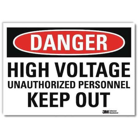 Lyle U1-1022-Rd_10X7 Danger Sign,10X7 In.,English, U1-1022-Rd_10X7