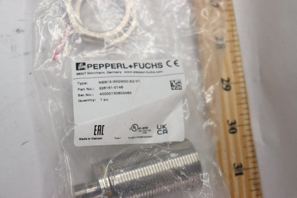 Pepperl + Fuchs Inductive Sensor  M30 15MM Range Flush PNP NO M12 Connector