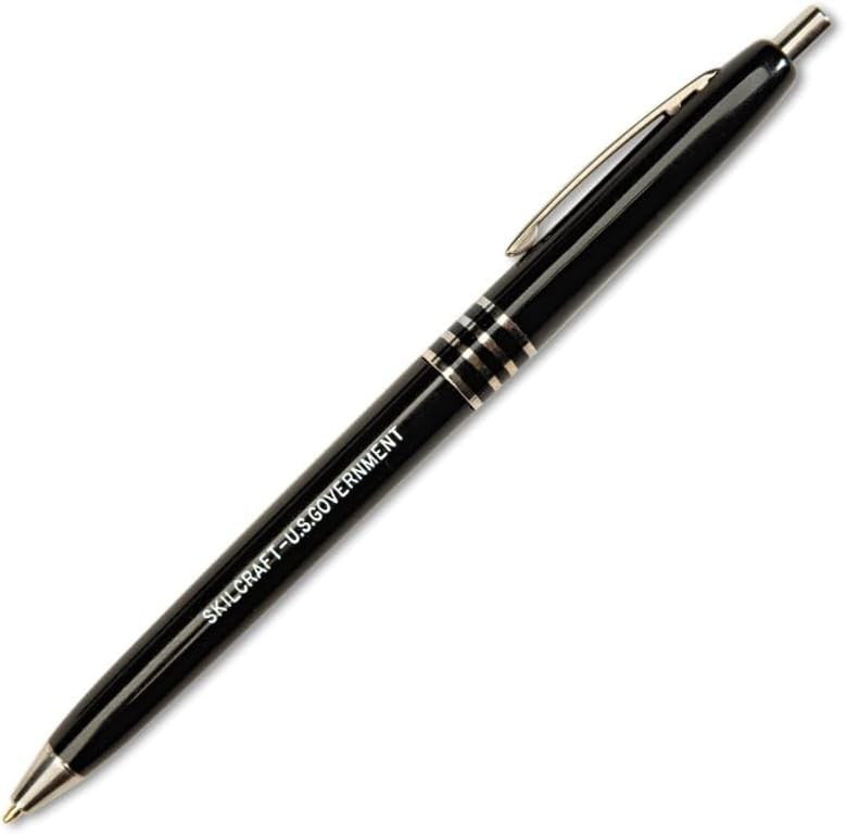 Skilcraft U.S. Government Retractable Ball Point 1 Count (Pack of 1), Black 