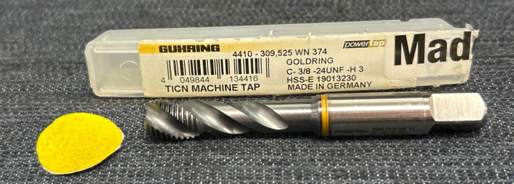 GUHRING SPIRAL MACHINE TAP 4410-309,525 HSSE  C-3/8-24UNF