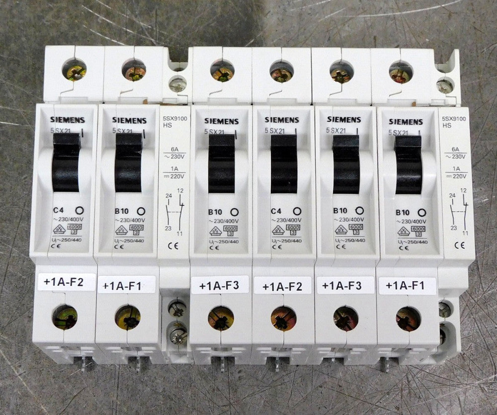 Siemens 5SX21 1 Pole Circuit Breaker 230/400V Lot of Six (6)