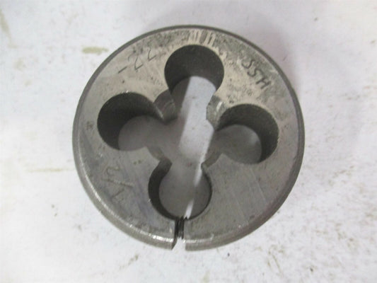 1/2"-22 High Speed Steel Round Adjustable Screw Die 