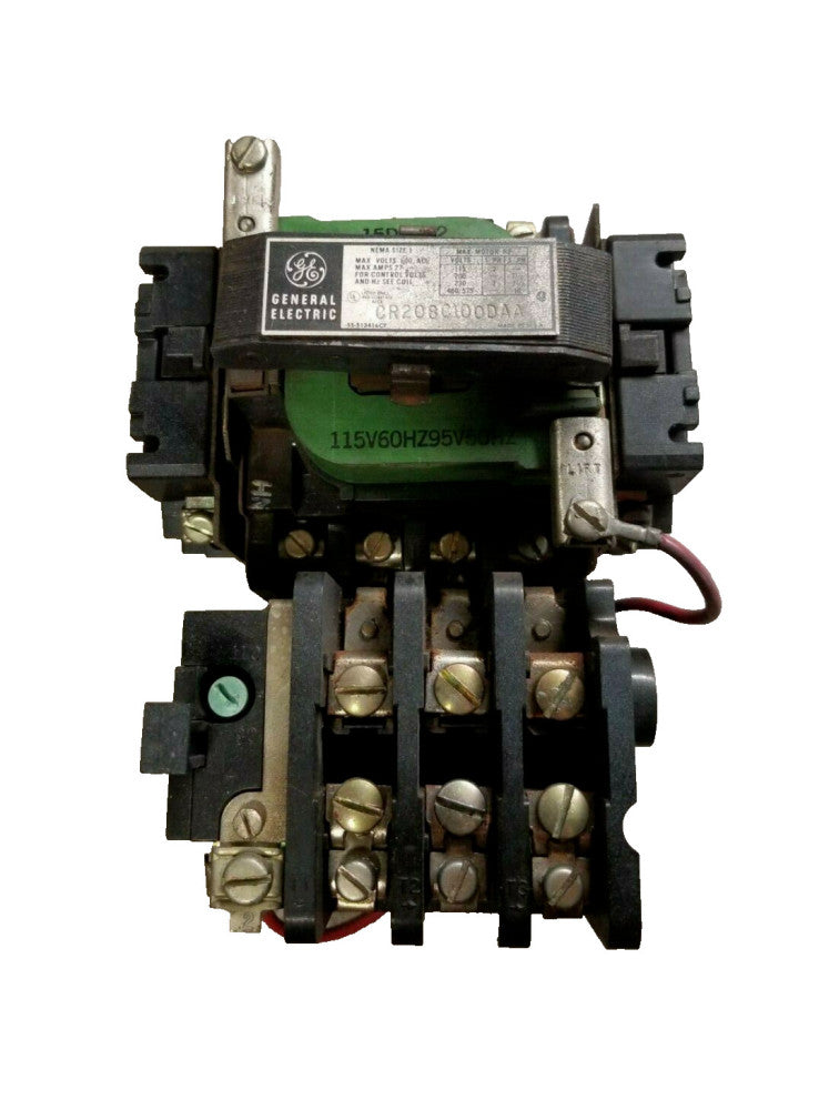 GE SIZE 1 MOTOR STARTER 120V COIL 10HP 27A 3PH CR208C100DAA